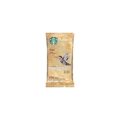 Starbucks Premium Blonde Roast Single-Pot Ground Coffee - Portion Pack - Cocoa - Light/Mild - 2.5 oz - 18 / Box