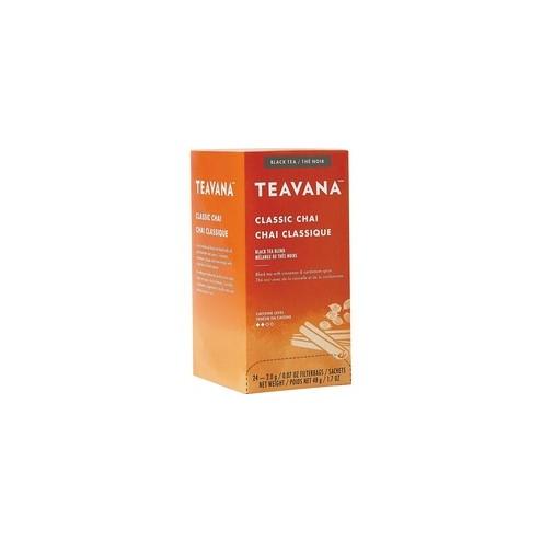 Teavana Classic Chai Black Tea - Black Tea - Classic Chai, Cardamom, Ginger, Cardamom - 0.1 oz Per Bag - 24 Teabag - 24 / Box