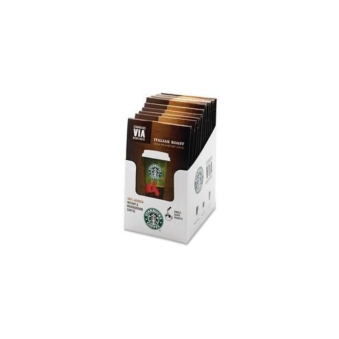 Starbucks VIA Ready Brew Italian Roast Coffee Portion Pack - Roasty Sweet, Italian Roast, Columbian, Arabica - Bold - 0.1 oz - 8 / Box