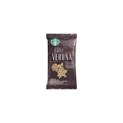 Starbucks Caffe Verona Dark Ground Coffee Pouch - Caffe Verona, Roasty Sweet, Dark Cocoa - Dark - 2.5 oz Per Pouch - 18 / Box