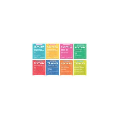 Teavana Assorted Tea Collection - English Breakfast, Earl Grey, Radiant Green, Chamomile Rose, Harmonic Mint, Hibiscus, Jasmine Green Lemon, Chai - 384 / Carton