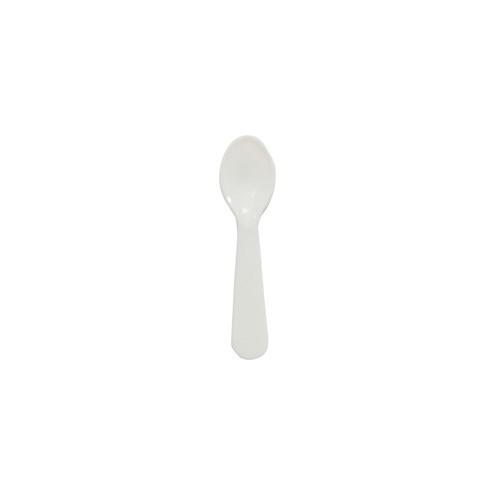 Solo Taster Spoons Food Specialty - 3000/Carton - Plastic, Polystyrene - White