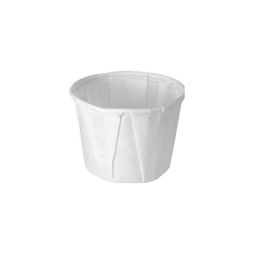 Solo Cup 1/2-ounce Souffle Portion Cups - 0.50 fl oz - 5000 / Carton - White - Paper - Sample, Condiment, Sauce, Souffle