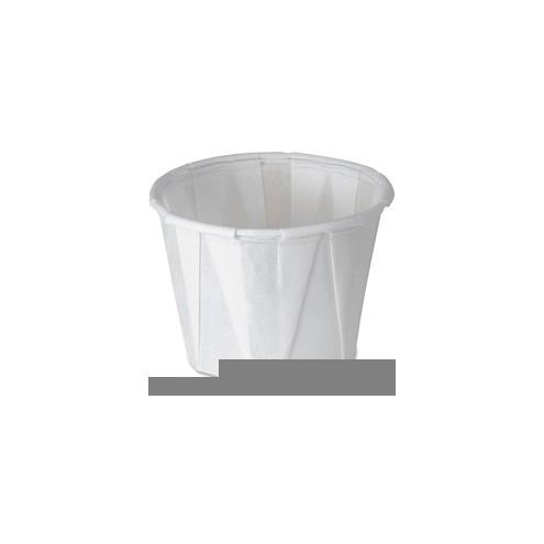 Solo Multi-pleated Portion Cups - 1 fl oz - 5000 / Carton - White - Paper - Hot Drink, Cold Drink