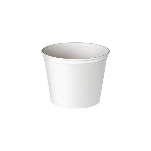 Solo Double Wrapped Paper Bucket - 5.2 quart Ice Bucket - Paper, Plastic - Food, Ice - White - 100 Piece(s) / Carton