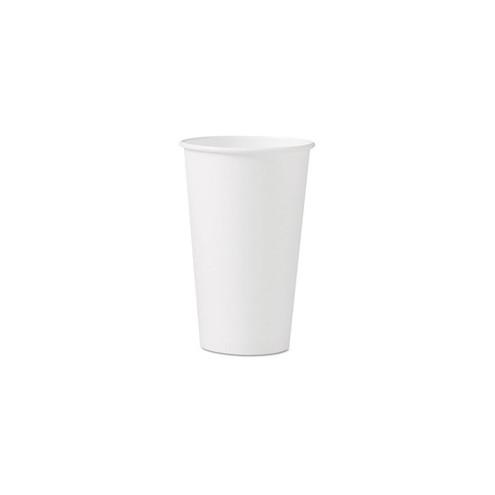 Dart Cup - 16 fl oz - White - Poly, Paper - Beverage, Coffee, Tea, Hot Chocolate