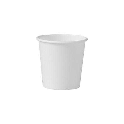 Solo Hot/Cold Paper Cups - 4 fl oz - 1000 / Carton - White - Paper, Poly - Cold Drink, Hot Drink, Convenience Store, Concession Stand