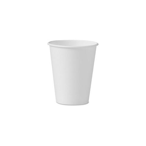 Solo Cup Paper Hot Cups - 8 fl oz - 1000 / Carton - White - Paper - Hot Drink, Beverage, Coffee, Tea, Cocoa