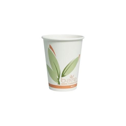Solo Bare Paper Hot Cups - 12 fl oz - 50 / Pack - Multi - Paper - Hot Drink, Beverage - Recycled