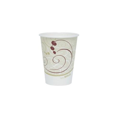 Solo Cup Single-sided Poly Hot Cups - 50 - 12 fl oz - 1000 / Carton - Beige - Hot Drink, Coffee, Tea, Cocoa