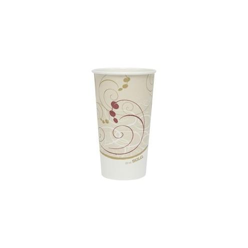 Solo Symphony Design SSP Hot Cups - 20 fl oz - 600 / Carton - Tan - Paper - Hot Drink, Coffee, Tea, Cocoa