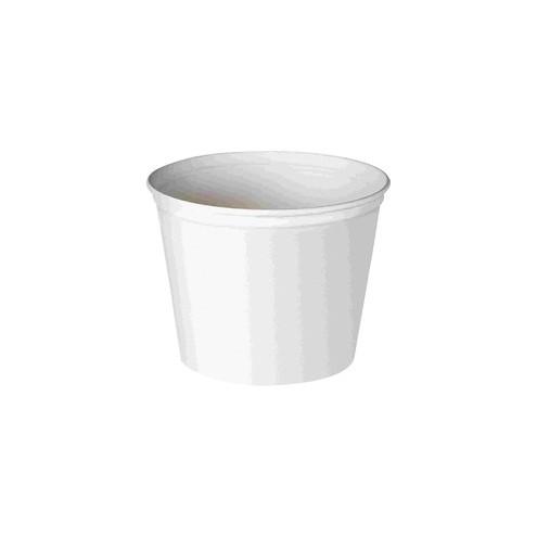 Solo Waxed Double Wrapped Paper Bucket - 2.6 quart Bucket - Paper, Plastic - Food, Ice - Disposable - White - 100 Piece(s) / Carton