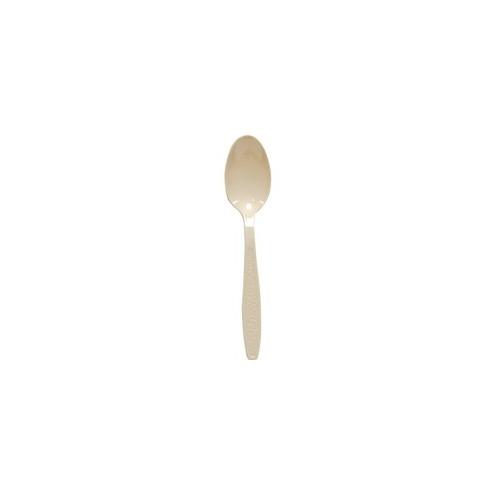 Solo Cup Extra Heavyweight Champagne Bulk Cutlery - 1000/Carton - Teaspoon - Breakroom - Disposable - Textured - Polystyrene - Champagne