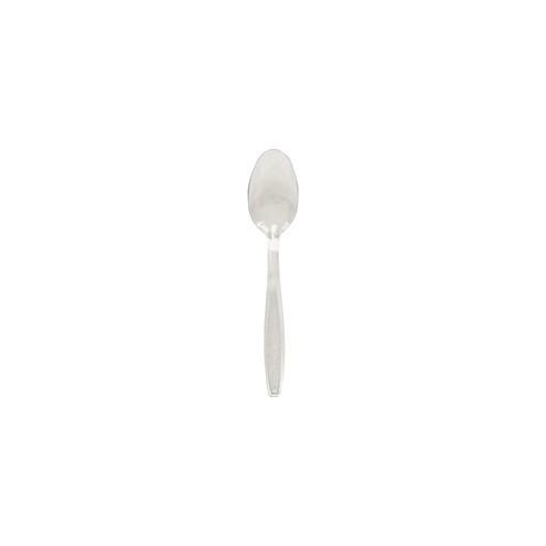 Solo Extra Heavyweight Cutlery Clear Teaspoons - 1000/Carton - Teaspoon - 7" Length Teaspoon - Breakroom - Disposable - Textured - Polystyrene - Clear