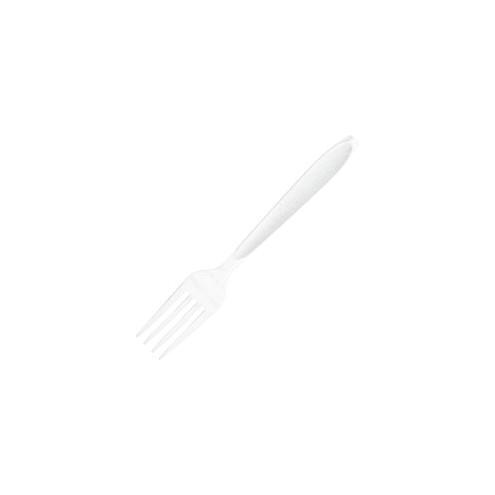 Solo Fork - 1000/Carton - 1.10" Width x 7" Length Fork - Food - Disposable - Polystyrene - White