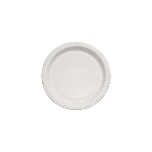 Solo Table Ware - 9" Length 9" Width 8.50" Diameter Dinner Plate - Paper - Food - Disposable - White - 500 Piece(s) / Carton