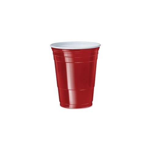 Solo Cup 16 oz. Plastic Cold Party Cups - 50 / Pack - 16 fl oz - 1000 / Carton - Red - Polystyrene, Plastic - Party, Cold Drink