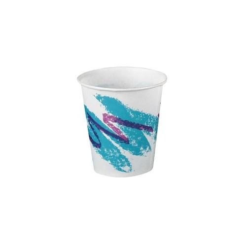 Solo Jazz Design Waxed Paper Cold Cups - 3 fl oz - 5000 / Carton - Multi - Wax Paper - Cold Drink