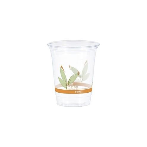 Solo Bare Eco-Forward RPET Clear Cold Cups - 12 fl oz - 1000 / Carton - Clear - Polyethylene Terephthalate (PET) - Beverage, Cold Drink, Smoothie, Coffee - Recycled