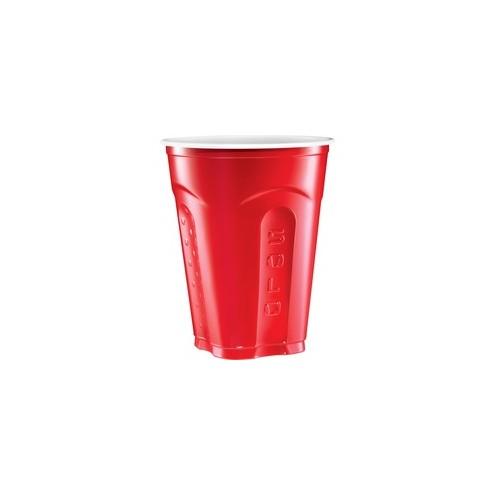 Solo Squared Plastic Cups - 18 fl oz - 50 / Pack - Multi - Plastic - Party, Cold Drink, Beverage, Juice, Soda