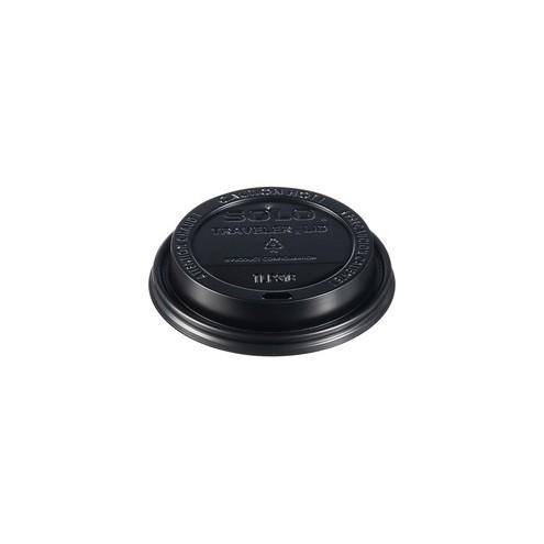 Solo Traveler Dome Hot Cup Lids - Dome - Plastic - 1000 / Carton - Black