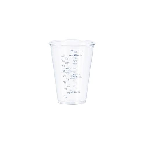 Solo Tall PET Graduated Medical Cups - 10 fl oz - 1000 / Carton - Clear - Polyethylene Terephthalate (PET) - Measuring, Medicine, Medical, Dental