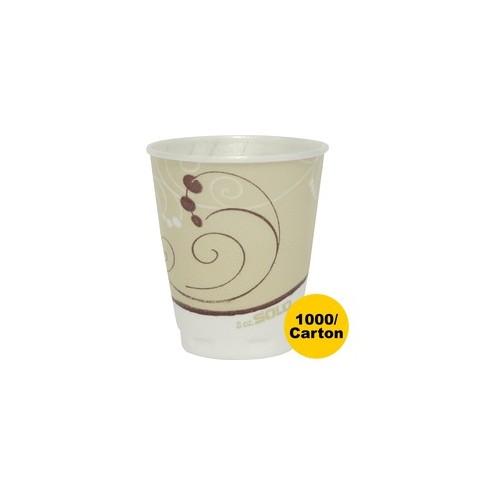 Solo Symphony Trophy Poly Hot Cups - 8 fl oz - 1000 / Carton - Beige - Poly, Polyethylene - Coffee, Tea, Cocoa