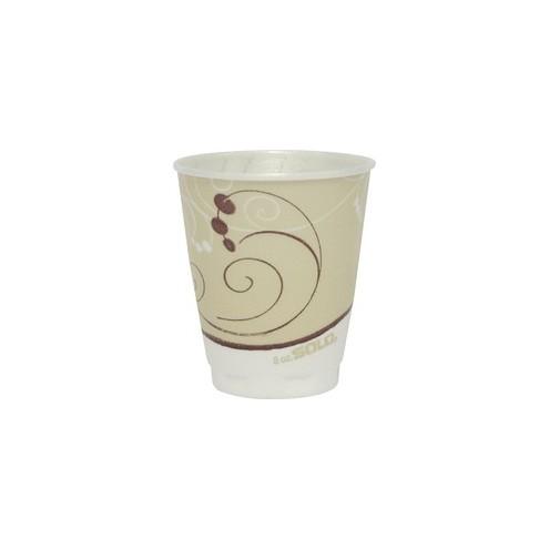 Solo Symphony Trophy Poly Hot Cups - 8 fl oz - 100 / Pack - Beige - Poly, Polyethylene - Hot Drink, Cold Drink, Coffee, Tea, Cocoa