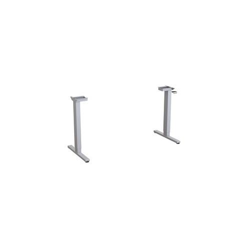 Special-T Liberty 2-tier Electric Sit/Stand Table - 22" Table Top Length x 68" Table Top Width - 46" Height - Metallic Silver