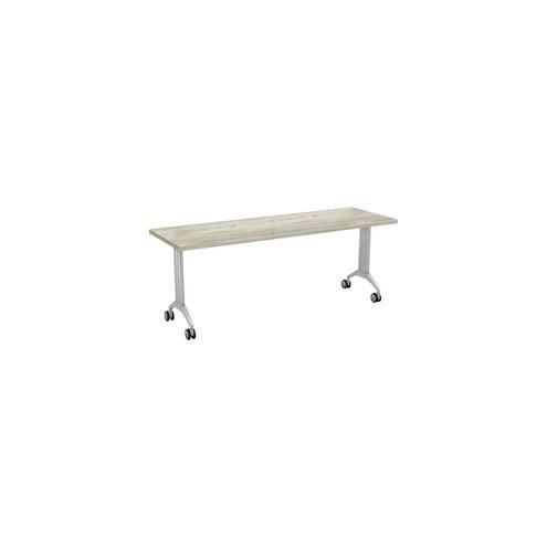 Special-T Link Flip & Nest Table - Rectangle Top - 72" Table Top Width x 24" Table Top Depth - Assembly Required - Silver Gray