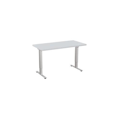 Special-T 24x48" Patriot 2-Stage Sit/Stand Table - Gray Rectangle Top - Silver Gray Base - 48" Table Top Width x 24" Table Top Depth - 46" Height - Assembly Required - TAA Compliant