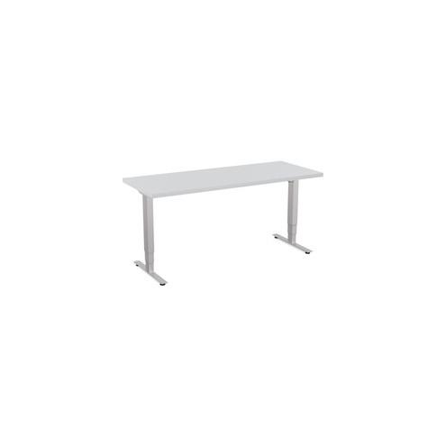 Special-T 24x60" Patriot 3-Stage Sit/Stand Table - Gray Rectangle Top - Silver Gray Base - 60" Table Top Width x 24" Table Top Depth - 46" Height - Assembly Required - TAA Compliant