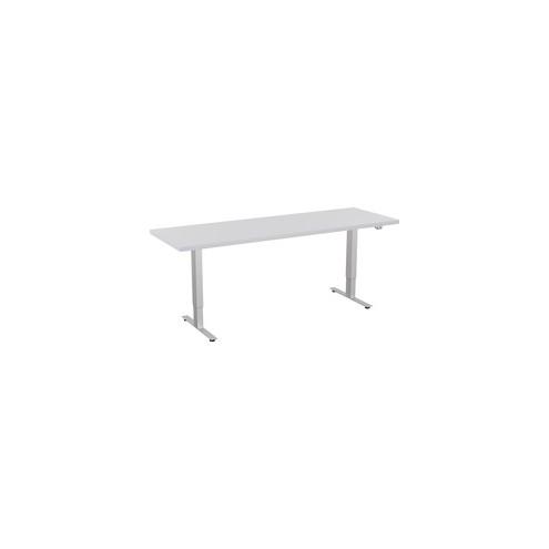 Special-T 24x72" Patriot 3-Stage Sit/Stand Table - Gray Rectangle Top - Silver Gray Base - 72" Table Top Width x 24" Table Top Depth - 46" Height - Assembly Required - TAA Compliant