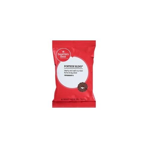 Seattle's Best Coffee Portside Blend Ground Coffee - Level 3 - Regular - Medium - 2 oz Per Packet - 18 / Box