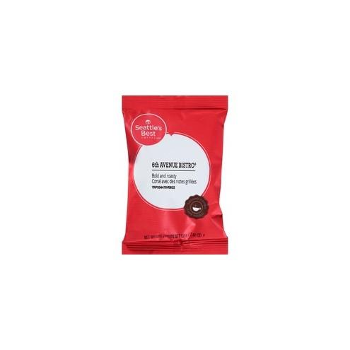 Seattle's Best Coffee 6th Avenue Bistro Ground Coffee - Level 4 - Regular - Arabica - Medium - 2 oz Per Packet - 18 / Box