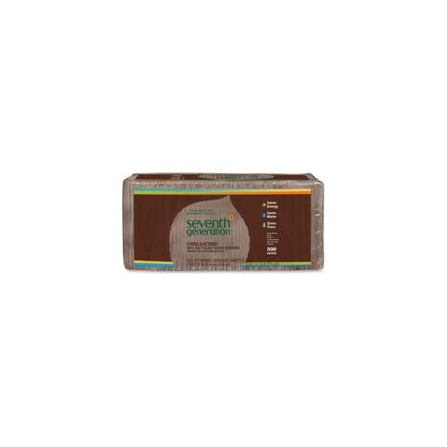 Seventh Generation 100% Recycled Paper Napkins - 1 Ply - 11.50" x 13" - Brown - Paper - Soft, Absorbent, Hypoallergenic - For Food Service - 500 Quantity Per Pack - 500 / Pack