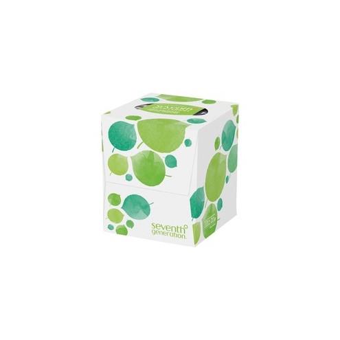 Seventh Generation 100% Recycled Facial Tissues - 2 Ply - White - Paper - Hypoallergenic, Non-chlorine Bleached, Dye-free, Fragrance-free - 85 Quantity Per Box - 1 Box