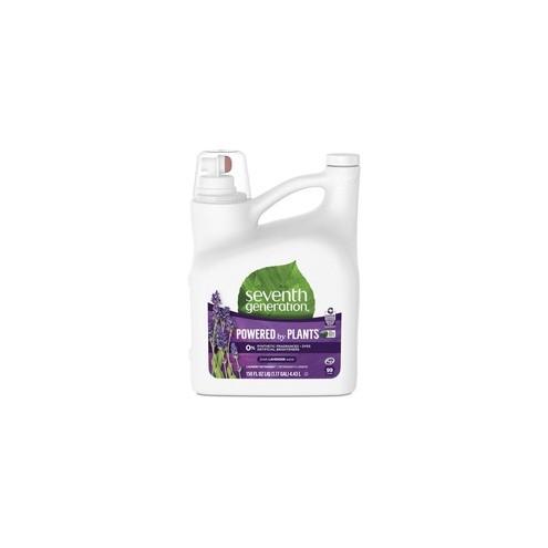 Seventh Generation Laundry Detergent - Liquid - 150 fl oz (4.7 quart) - Lavender, Blue Eucalyptus Scent - 4 / Carton - Clear