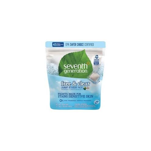 Seventh Generation Laundry Detergent - Citrus & Cedar Scent - 45 / Packet - 8 / Carton - White