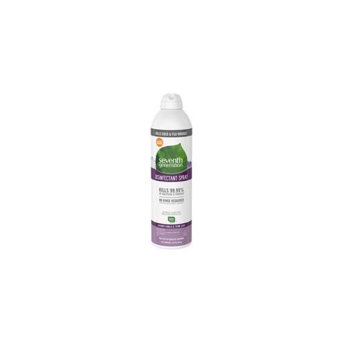 Seventh Generation Disinfectant Cleaner - Spray - 13.9 fl oz (0.4 quart) - Lavender Vanilla & Thyme Scent - 8 / Carton - Clear