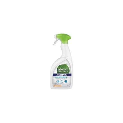 Seventh Generation Professional Glass & Surface Cleaner - 32 fl oz (1 quart) - Free & Clear Scent - 8 / Carton - Multi