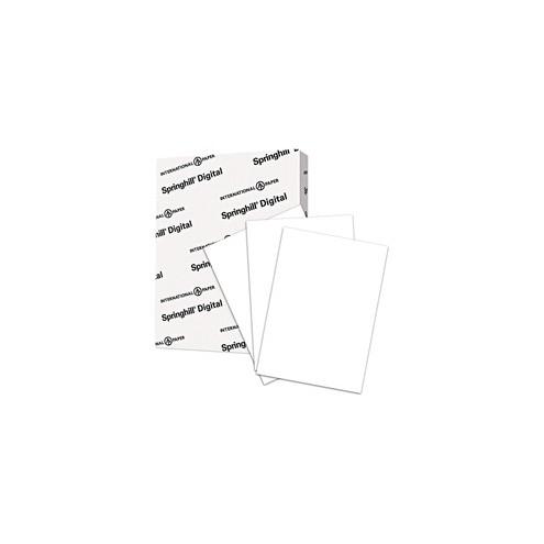 Springhill Digital Vellum Bristol Laser, Inkjet Print Copy & Multipurpose Paper - 10% Recycled - 97% Opacity - Letter - 8 1/2" x 11" - 67 lb Basis Weight - Soft, Toothy - 250 / Pack - White