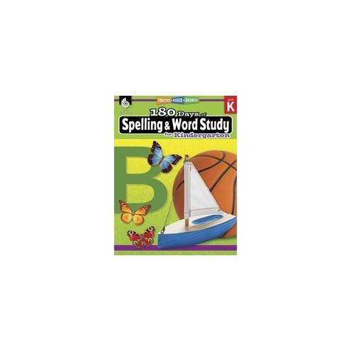 Shell Education 180 Days Spelling/Study Workbook Printed Book - Book - Grade K