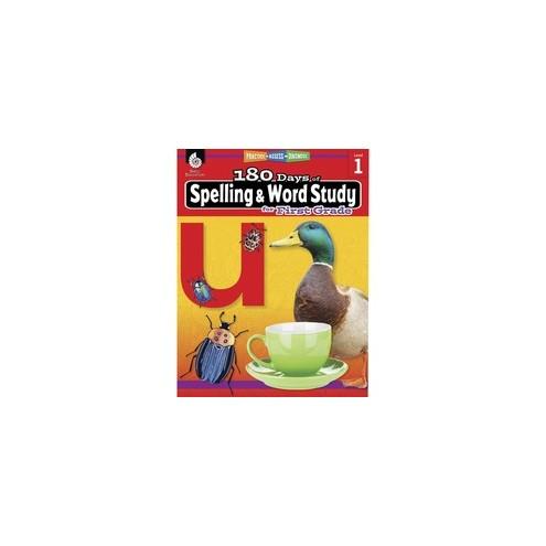 Shell Education 180 Days Spelling/Study Workbook Printed Book - Book - Grade 1