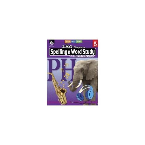Shell Education 180 Days Spelling/Study Workbook Printed Book - Book - Grade 5
