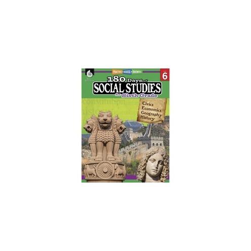 Shell Education 180 Days Social Studies Workbook Printed Book - Book - Grade 6