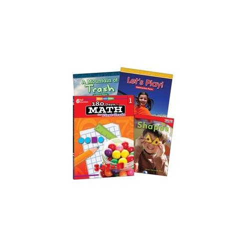 Shell Education Learn-At-Home Grade Level Math Bundle Printed Book by Jodene Smith - Book - Grade 1