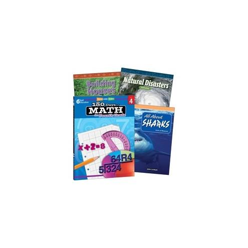 Shell Education Learn-At-Home Grade Level Math Bundle Printed Book - Book - Grade 4