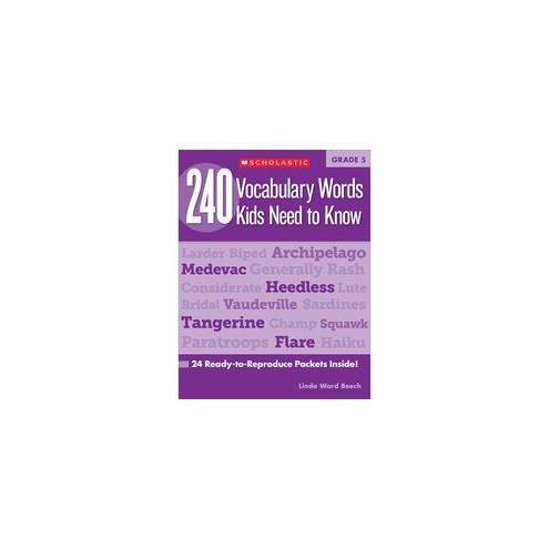 Scholastic Res. Grade 5 Vocabulary 240 Words Book Printed Book by Linda Ward Beech - Scholastic Teaching Resources Publication - Book - Grade 5 - English
