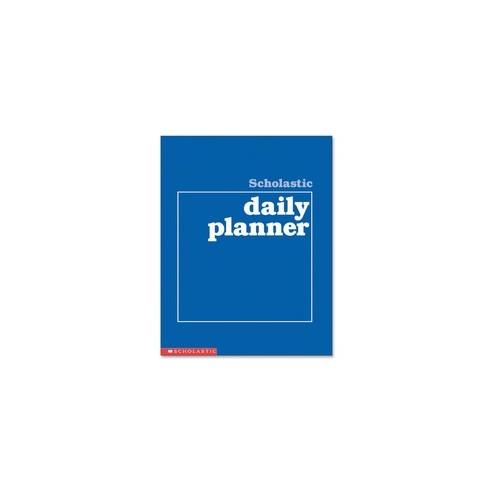 Scholastic Res. Grades K-6 Daily Planner - Academic - Daily, Weekly, Yearly - 8 1/2" x 11" White Sheet - Blue - Class Schedule - 1 Each